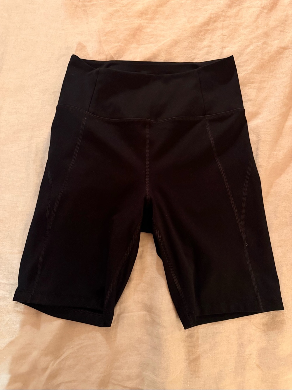 Girlfriend Collective High Rise Bike Shorts 8" Black Athletic Women Medium